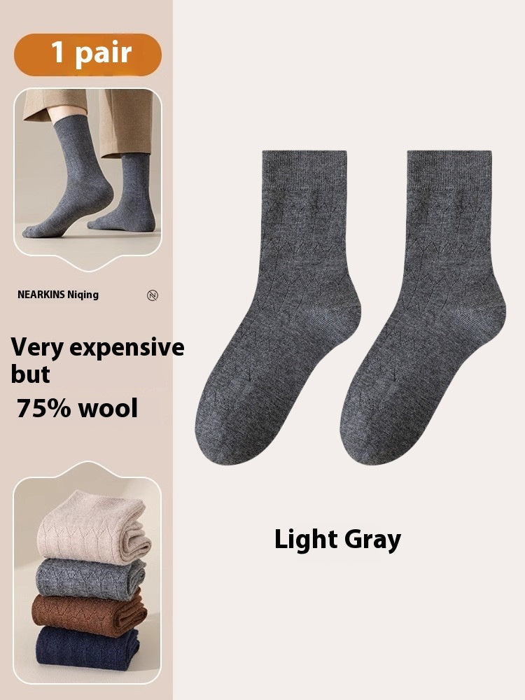 Wool Thermal Socks – Fleece-Lined Mid-Calf